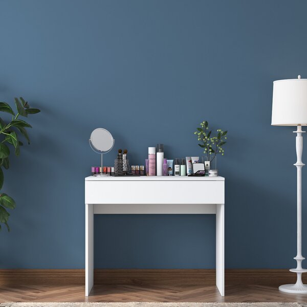 Kalune Design Minimalistický toaletný stolík Alisson biely