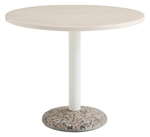 HAY Vonkajší stôl Ceramic Ø90, Warm White