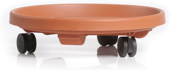 Prosperplast Miska pod kvetináče s kolieskami RONDOS 30,5 cm odtieň terakota