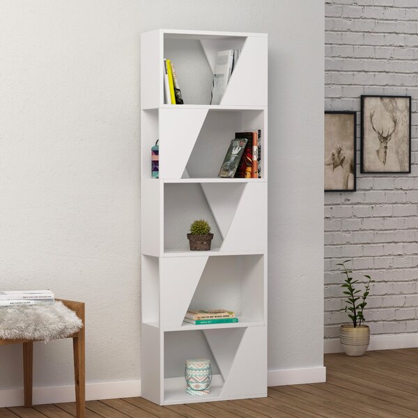 Moderná knižnica Houseland FRAME biela