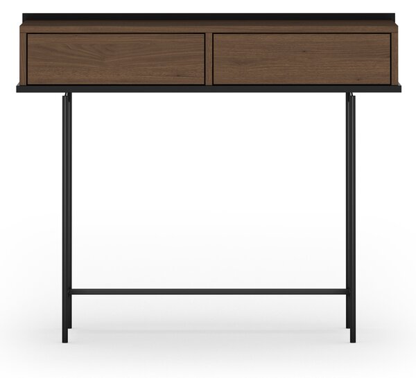 Elegantná toaletka Zenar 100 cm so zásuvkami - orech / čierna
