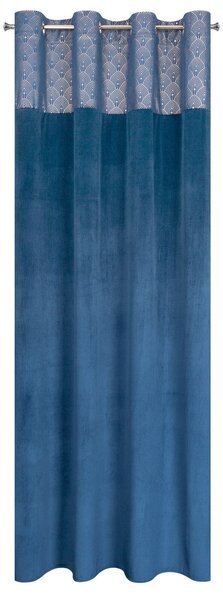 ZATEMŇOVACÍ ZÁVES NA KRÚŽKOCH AGNES 140X250 CM NÁMORNÍCKA MODRÁ