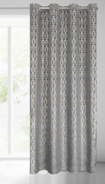 ZATEMŇOVACÍ ZÁVES NA KRÚŽKOCH LAURA 140X250 CM SIVÁ