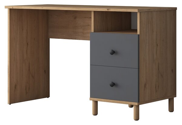 Kalune Design Moderná súprava Darah s písacím stolom, knižnicou a policou orech/antracit