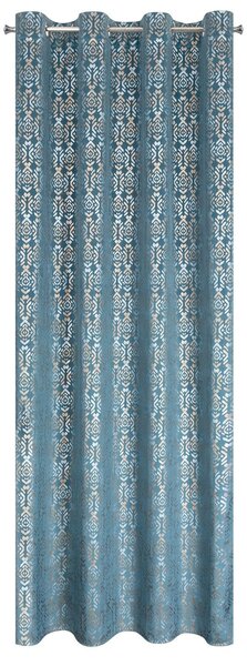 ZATEMŇOVACÍ ZÁVES NA KRÚŽKOCH LAURA 140X250 CM MODRÁ