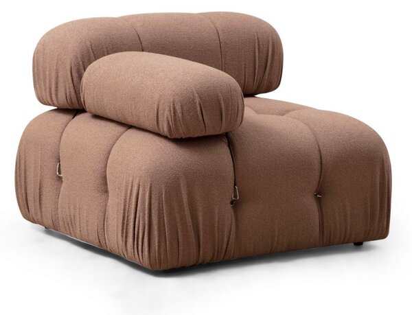 Hanah Home Modul pohovky Bubble bouclé hnedý ľavý