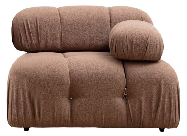 Hanah Home Modul pohovky Bubble bouclé hnedý pravý