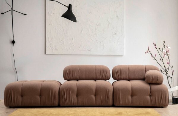 Hanah Home Modul pohovky Bubble bouclé hnedý stredový