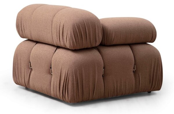 Hanah Home Modul pohovky Bubble bouclé hnedý ľavý