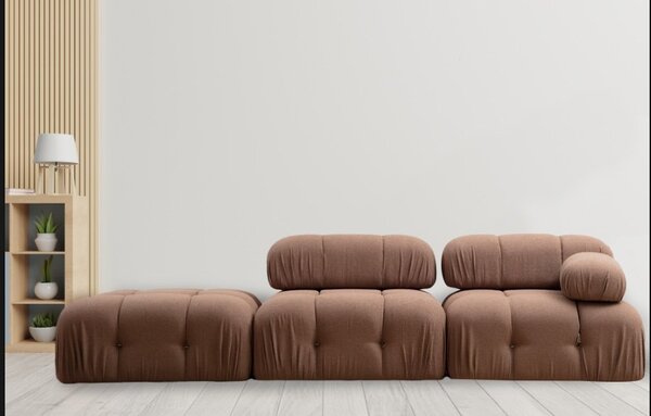 Hanah Home Modul pohovky Bubble bouclé hnedý pravý