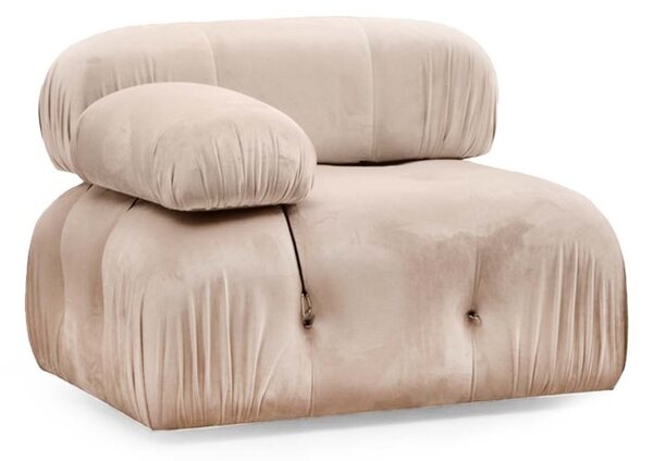 Hanah Home Modul pohovky Bubble zamat krémový ľavý
