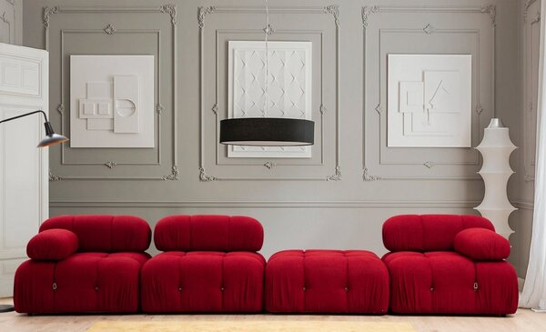 Hanah Home Modul pohovky Bubble červený stredový