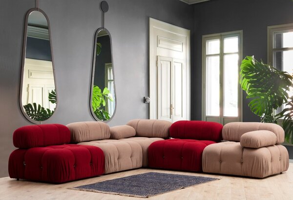 Hanah Home Modul pohovky Bubble červený stredový