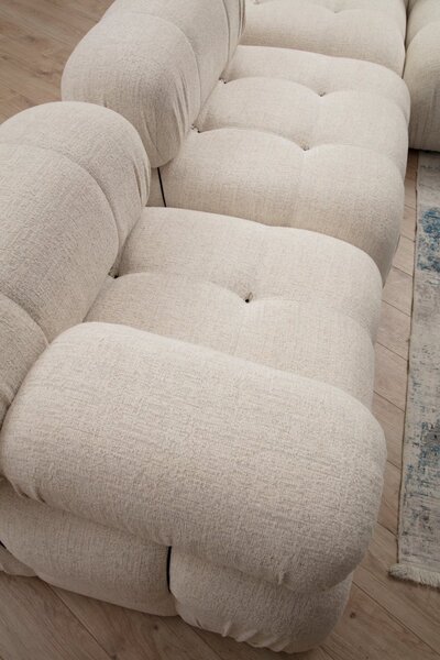 Hanah Home Modul pohovky Bubble bouclé krémový pravý