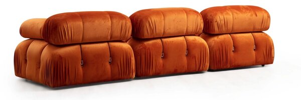 Hanah Home Modul pohovky Bubble zamat oranžový ľavý