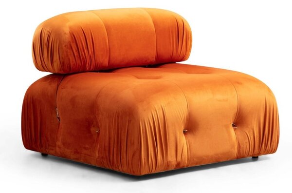 Hanah Home Modul pohovky Bubble zamat oranžový stredový