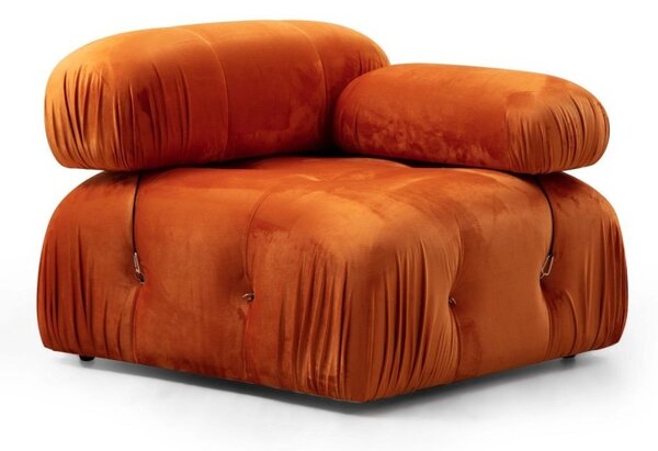 Hanah Home Modul pohovky Bubble zamat oranžový pravý