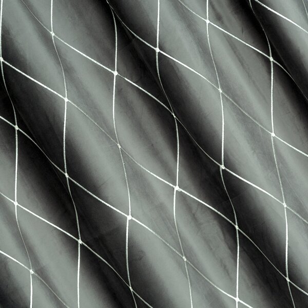ZATEMŇOVACÍ ZÁVES NA KRÚŽKOCH PIERRE CARDIN MARGO 140X250 CM STRIEBORNÁ