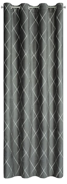 ZATEMŇOVACÍ ZÁVES NA KRÚŽKOCH PIERRE CARDIN MARGO 140X250 CM STRIEBORNÁ