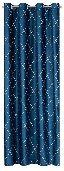 ZATEMŇOVACÍ ZÁVES NA KRÚŽKOCH PIERRE CARDIN MARGO 140X250 CM TMAVOMODRÁ