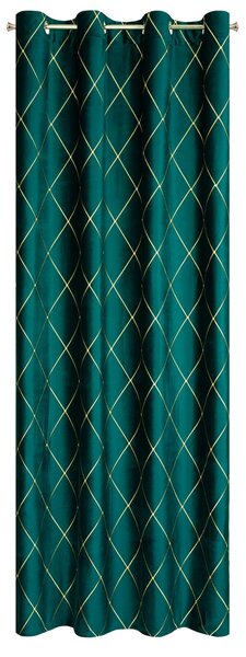 ZATEMŇOVACÍ ZÁVES NA KRÚŽKOCH PIERRE CARDIN MARGO 140X250 CM TYRKYSOVÁ