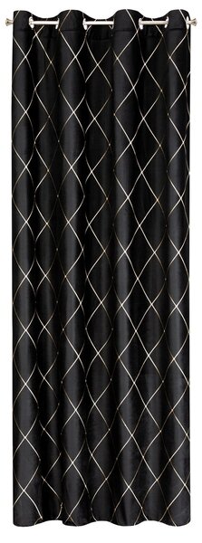 ZATEMŇOVACÍ ZÁVES NA KRÚŽKOCH PIERRE CARDIN MARGO 140X250 CM ČIERNA