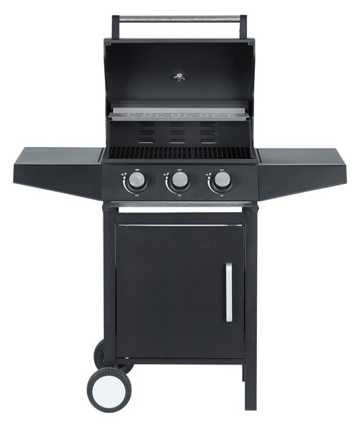 CH Záhradný plynový gril s 3 horákmi 8,1 kW - čierna