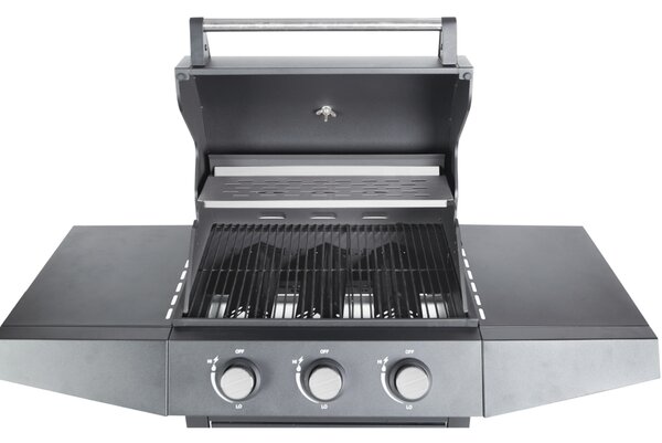 CH Záhradný plynový gril s 3 horákmi 8,1 kW - čierna