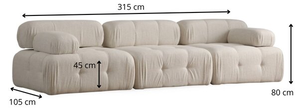 Hanah Home Modulová pohovka Doblo I 315 cm krémová