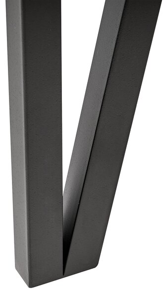 Jedálenský stôl svetlá doska z MDF čierne kovové nohy 130 x 80 cm pre 4 osoby obdĺžnikový industriálny dizajn