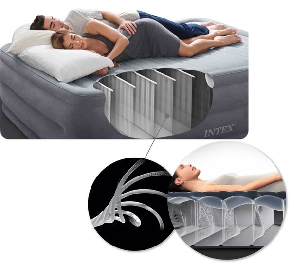 Nafukovací matrac INTEX 64143 203x152 cm tmavomodrá