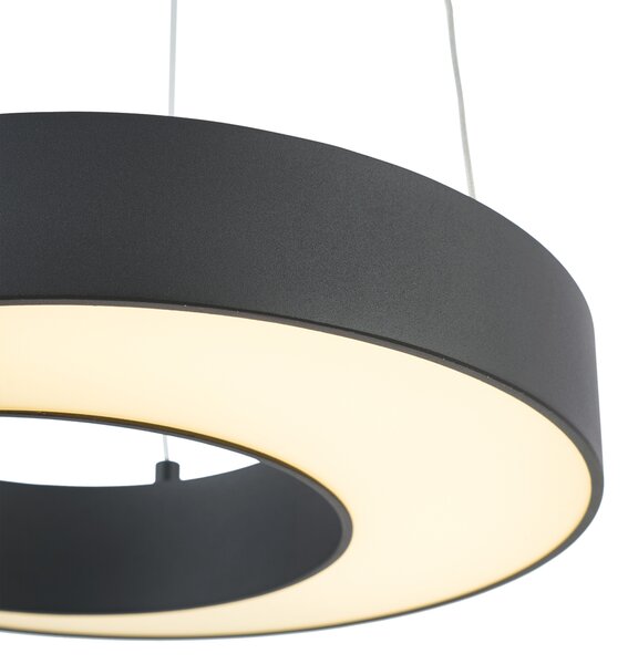Moderné závesné svietidlo čierne 50 cm vrátane LED 3-stupňové stmievateľné - Organici