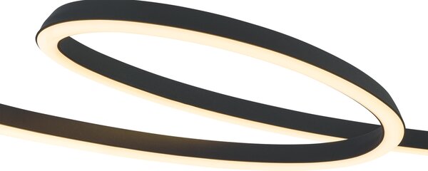 Škandinávske závesné svietidlo čierne 110 cm vrátane LED 3-stupňové stmievateľné - Circuit
