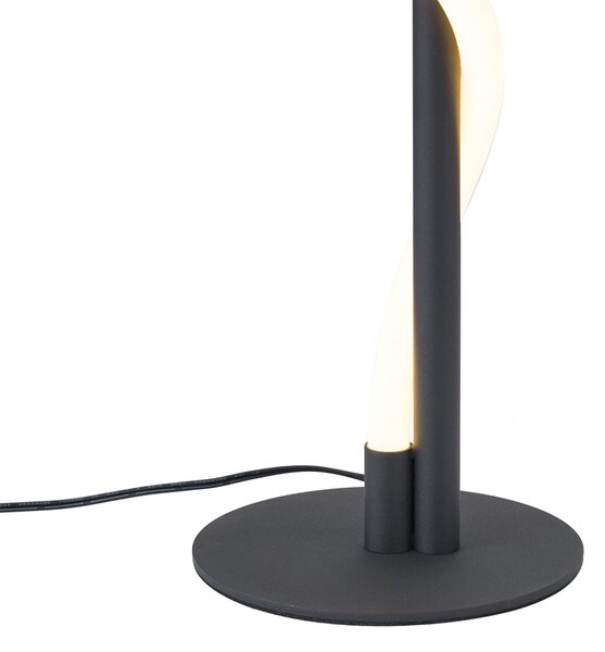 Moderná stolná lampa čierna vrátane LED s 3-stupňovým stmievaním - Twirl