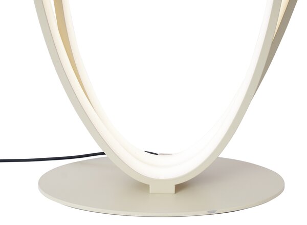 Dizajnová stojaca lampa béžová vrátane LED s 3-stupňovým stmievaním - Boomerang