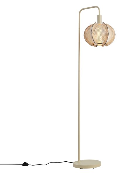 Japandi stojaca lampa béžová s tienidlom - Gertie