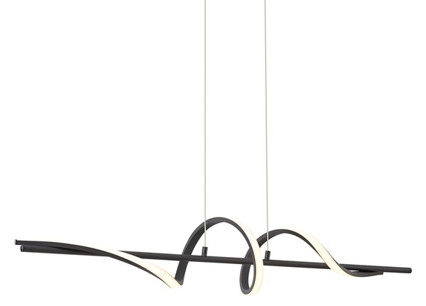 Dizajnové závesné svietidlo čierne 110 cm vrátane LED 3-stupňové stmievateľné - Wokkel