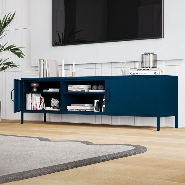 RTV skrinka XL ROSARIA 1700 x 400 x 500, tmavomodrá