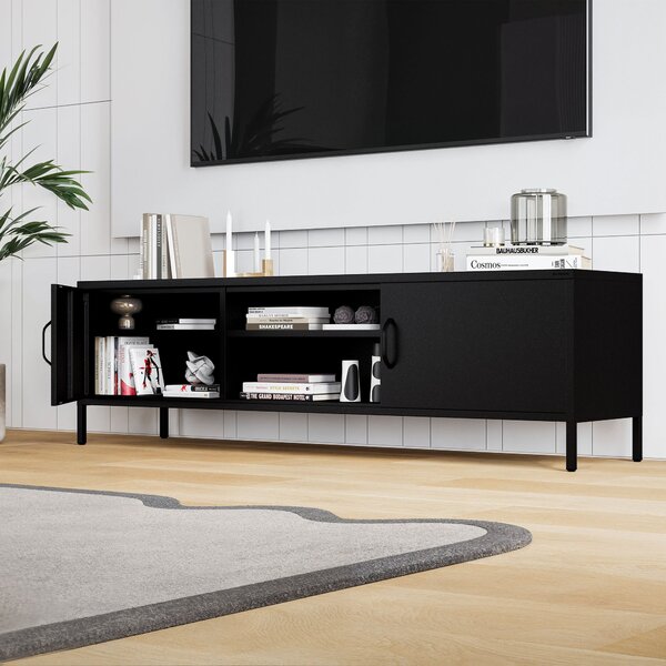 RTV skrinka XL ROSARIA 1700 x 400 x 500, čierna