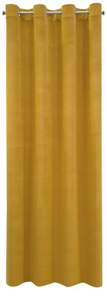 ZATEMŇOVACÍ ZÁVES NA KRÚŽKOCH MILO 140X250 CM HORČICOVÁ