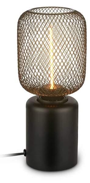 Stolová lampa Rist, čierna, výška 22 cm, kov, Čierna, Obývacia izba / jedáleň, kov, Moderný, Stojacie svietidlo