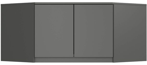 Ak furniture Nástavec na rohovú šatníkovú skriňu CLP 100 cm grafitovo šedý
