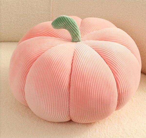 Dekoračný vankúš v tvare tekvice PUMPKIN 18 cm, ružový