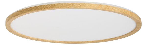 Okrúhle stropné svietidlo svetlohnedé LED panel ploché zapustené svietidlo s diaľkovým ovládaním