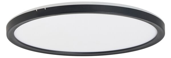 Okrúhle stropné svietidlo čierne LED panel ploché zapustené svietidlo s diaľkovým ovládaním