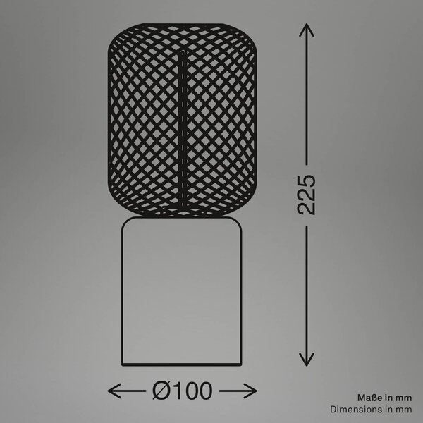 Stolová lampa Rist, čierna/ružovo-zlatá, výška 22 cm, kov, Čierna, Obývacia izba / jedáleň, kov, Moderný, Stojacie svietidlo