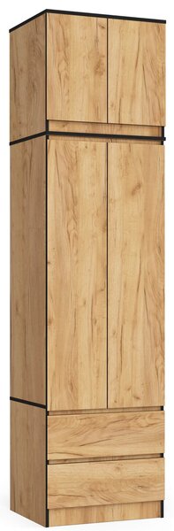Ak furniture Nástavec na skriňu STAR 60 cm dub remeselný zlatý
