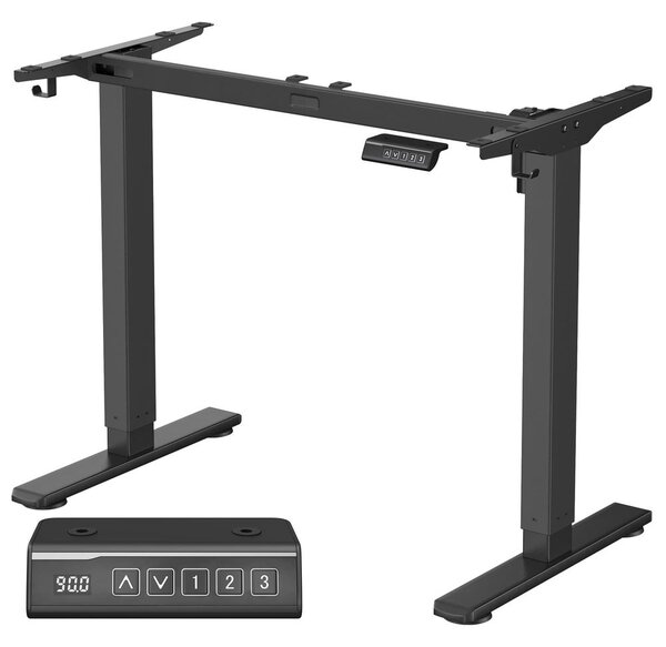 SONGMICS Nastaviteľný elektrický rám pracovného stola Vasagle Prom 90/140 cm čierny