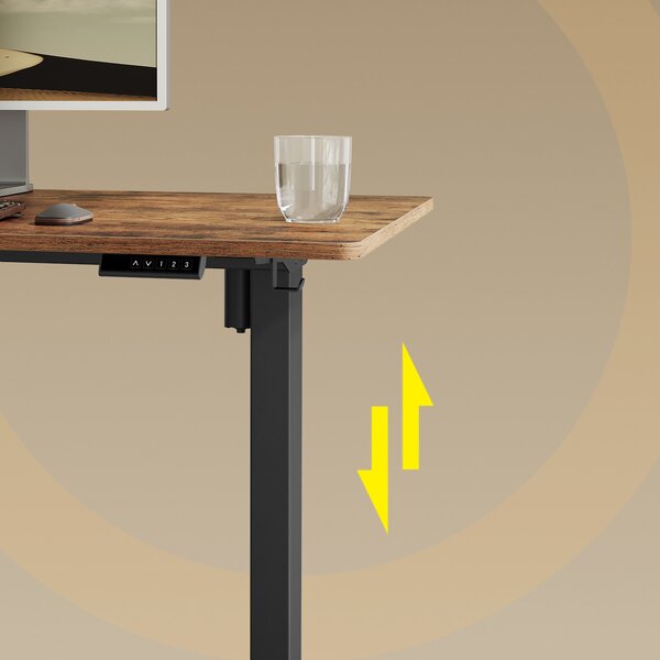 SONGMICS Nastaviteľný elektrický rám pracovného stola Vasagle Prom 90/140 cm čierny