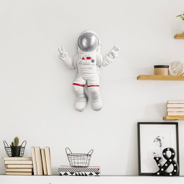 Wallity Nástenná dekorácia Astronaut biela/šedá